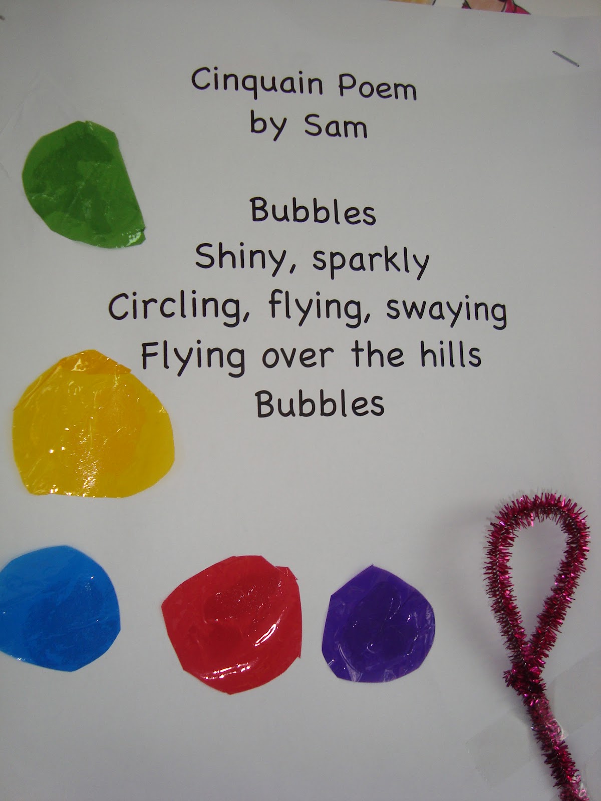 Room 6 Sunnybrae Normal School Come and read our Bubble Poems!!
