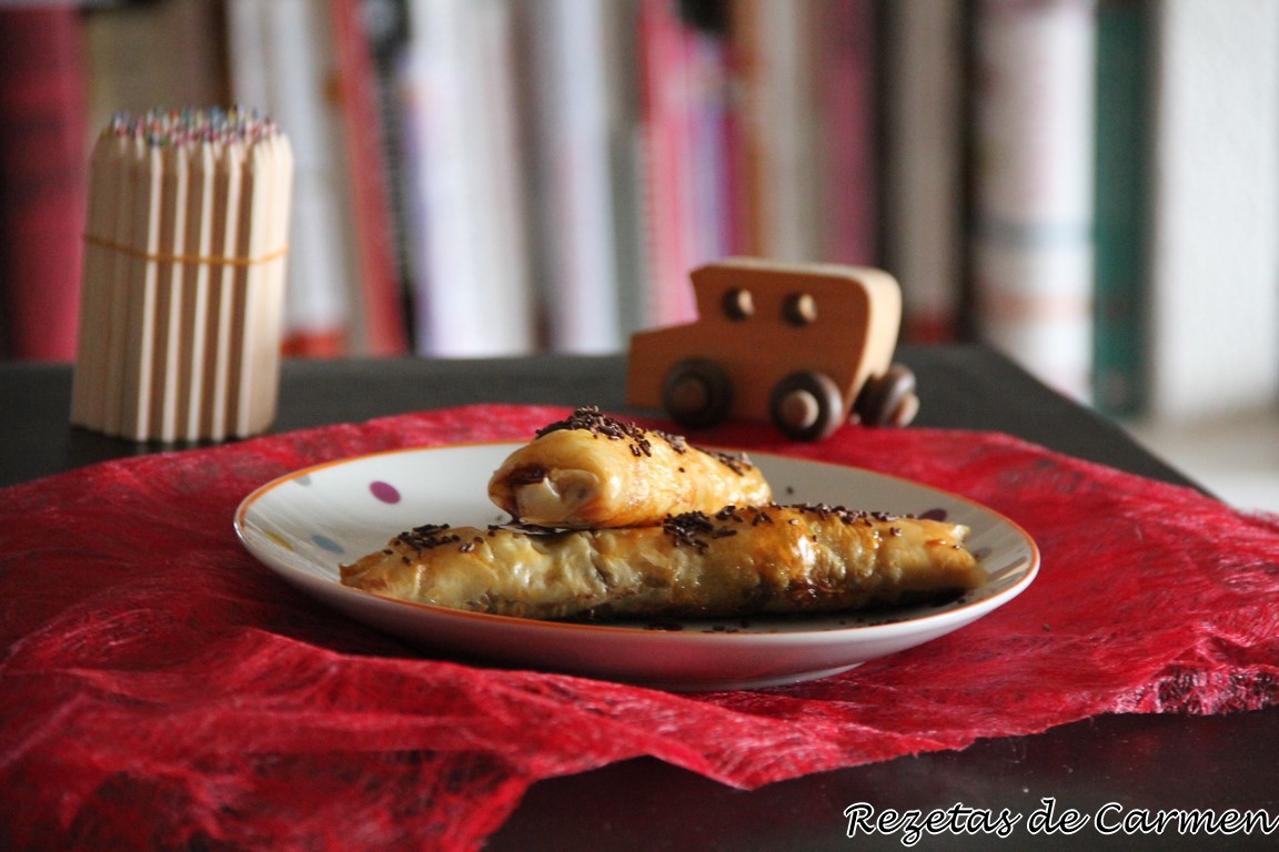 Flautas de chocolate
