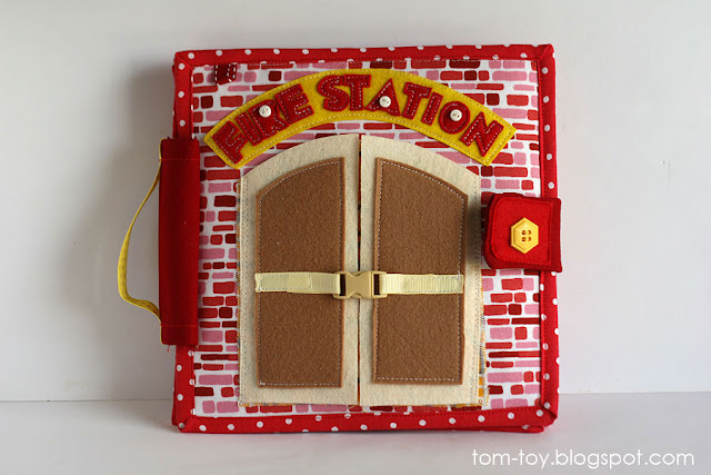 Fire station quiet busy book for boys, pretend play, развивающая книжка пожарная станция