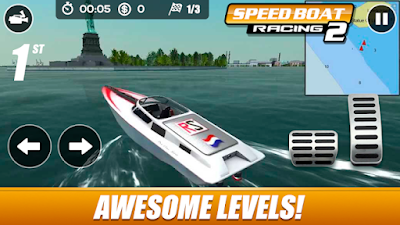 لعبة speed boat racing للأندرويد، لعبة speed boat racing مدفوعة للأندرويد