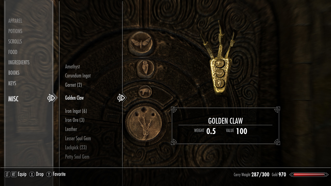 Sgckpc47 Skyrim Golden Claw Key Pattern Clipart Big Pictures