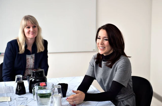 Crown Princess Mary visited Odense Mothers' shelter together with members of Mary Foundation