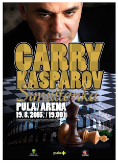 Le champion du monde d'échecs 1985-2000 Garry Kasparov à Pula en Croatie © Chess & Strategy