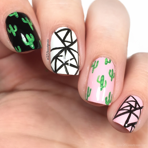abstract nails cacti - 25 sweetpeas