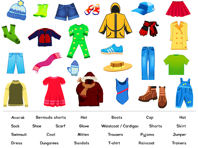 English is FUNtastic: Clothes - audio dictionary: click on the words ...
