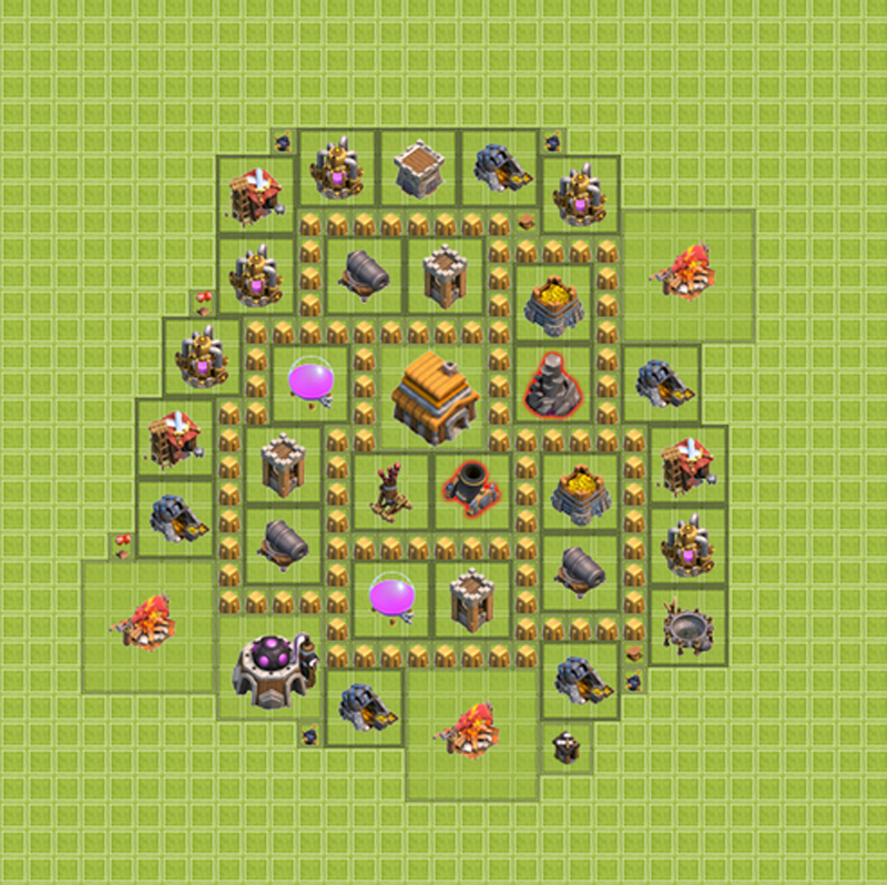 clash of clans base TH 5 collection of the strongest, farming, Trophy, defe...