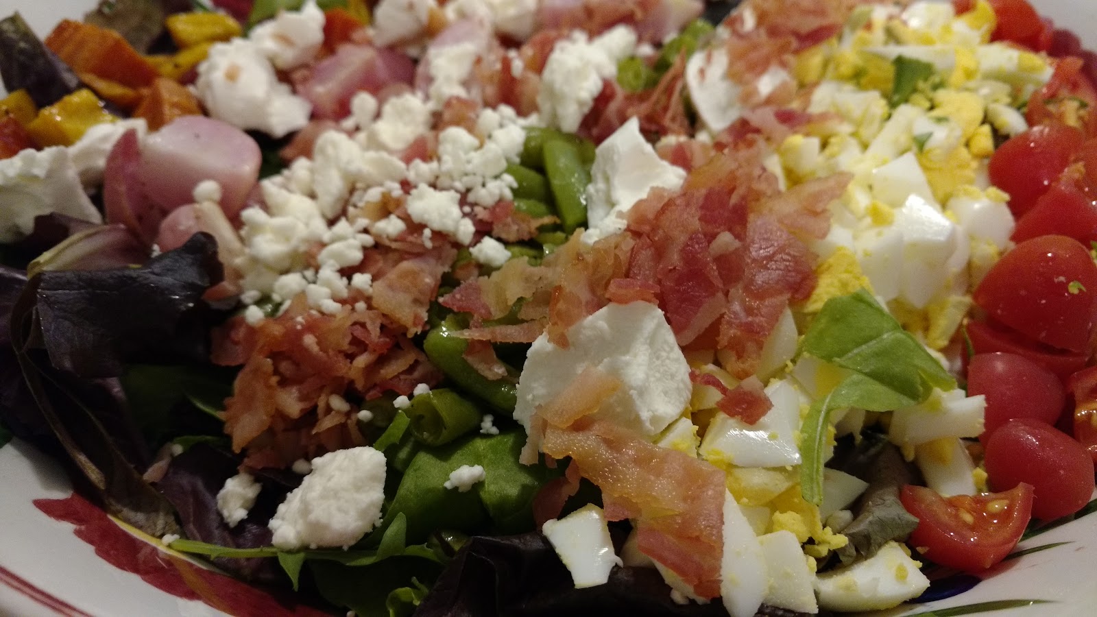 Roasted Spring Vegetable Cobb Salad with HoneyHerb Vinaigrette