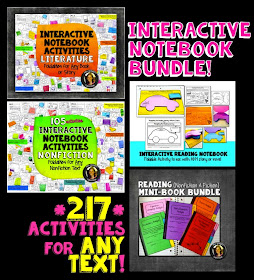 Interactive reading notebook activities bundle - both fiction and nonfiction