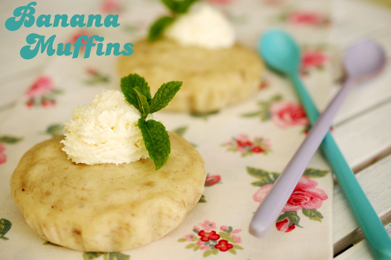 Muffins cu banane coapte la steamer