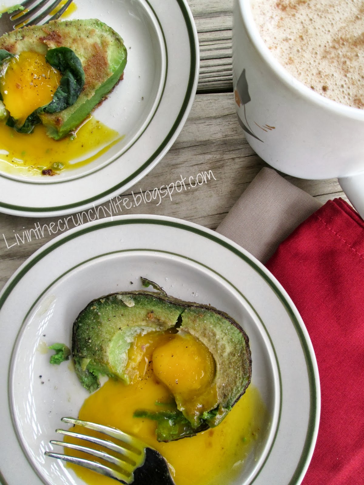 Crispy Avocado Fried Egg with Yolk Only Option (Egg in a Basket