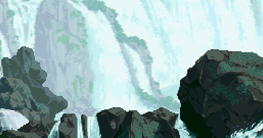 Pixel Waterfall Wallpaper Engine