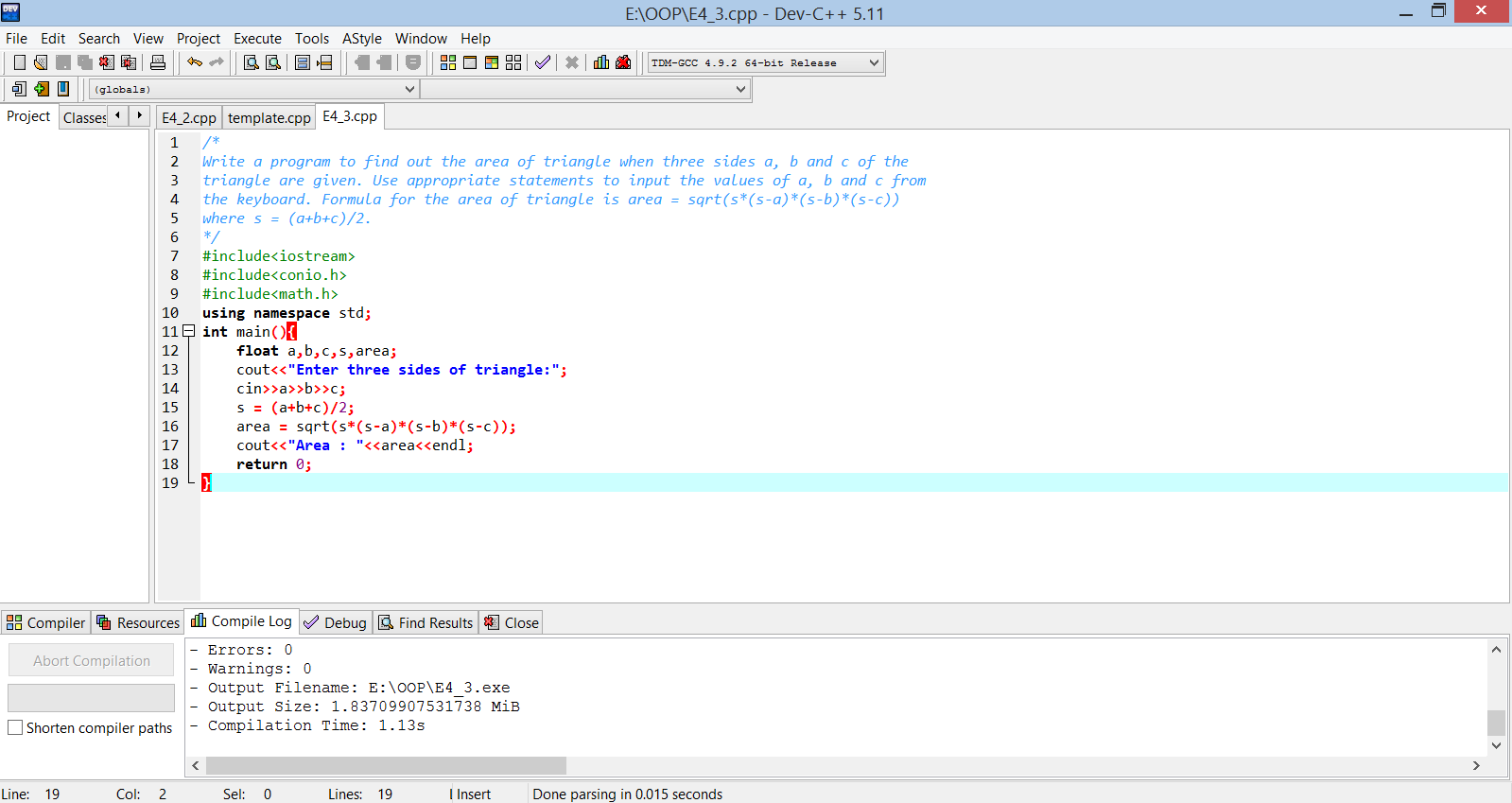 How To Find Area Of Triangle Program - Haiper