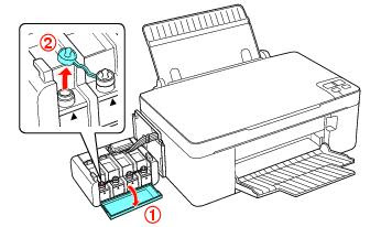 Pasos para colocar las tintas en impresoras Epson L200.