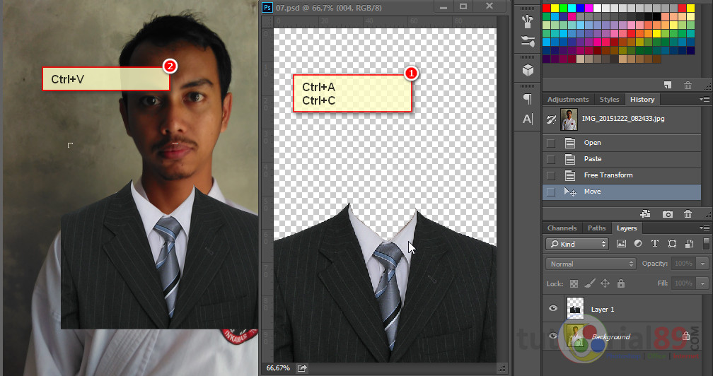 Cara Praktis Mengganti Baju Dengan Jas Di Photoshop Video Tutorial89 Buka foto yang akan anda ganti warnanya dengan photoshop. cara praktis mengganti baju dengan jas