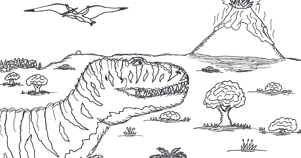Robin's Great Coloring Pages: Tyrannosaurus rex's Environment or the ...