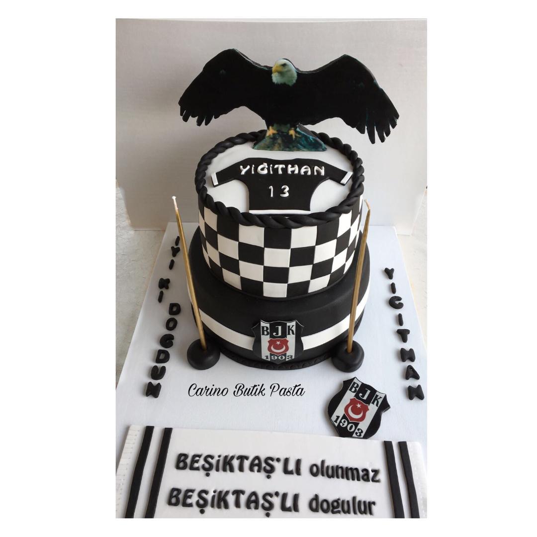 BEŞİKTAŞ 3D KARTAL TEMALI BUTİK DOĞUM GÜNÜ PASTASI Carino Butik Pasta