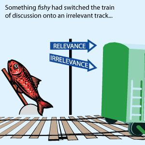 red herring fallacy cartoon