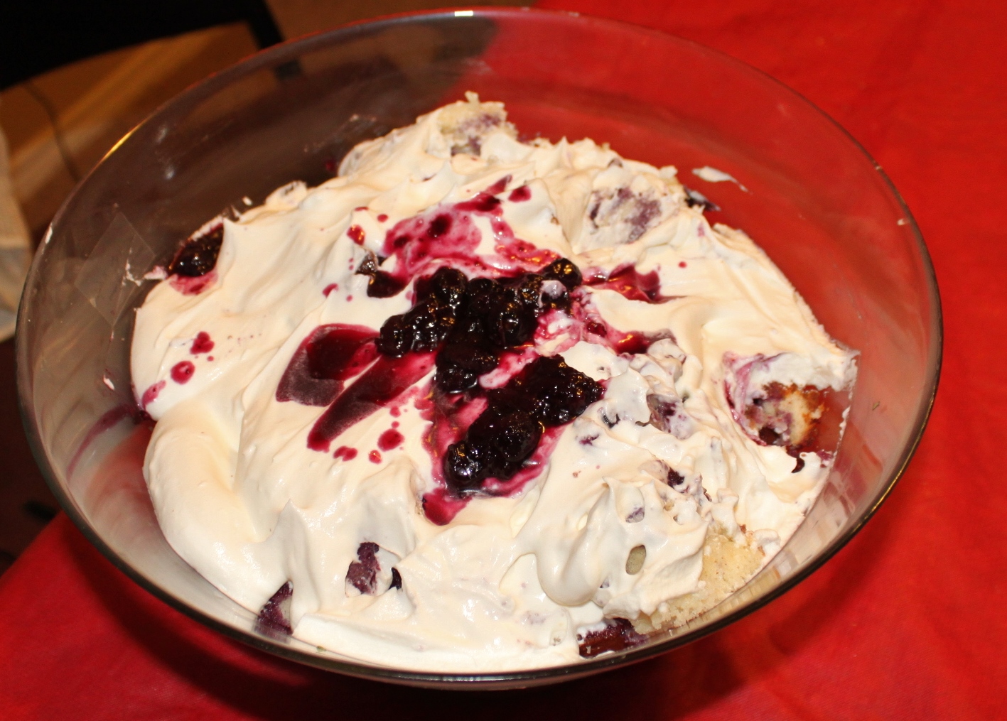 Nafisa's World Recipe Blueberry Whipped Cream Trifle