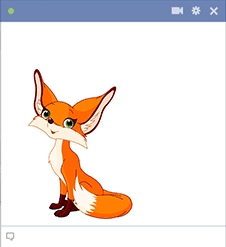 Cute fox Facebook sticker