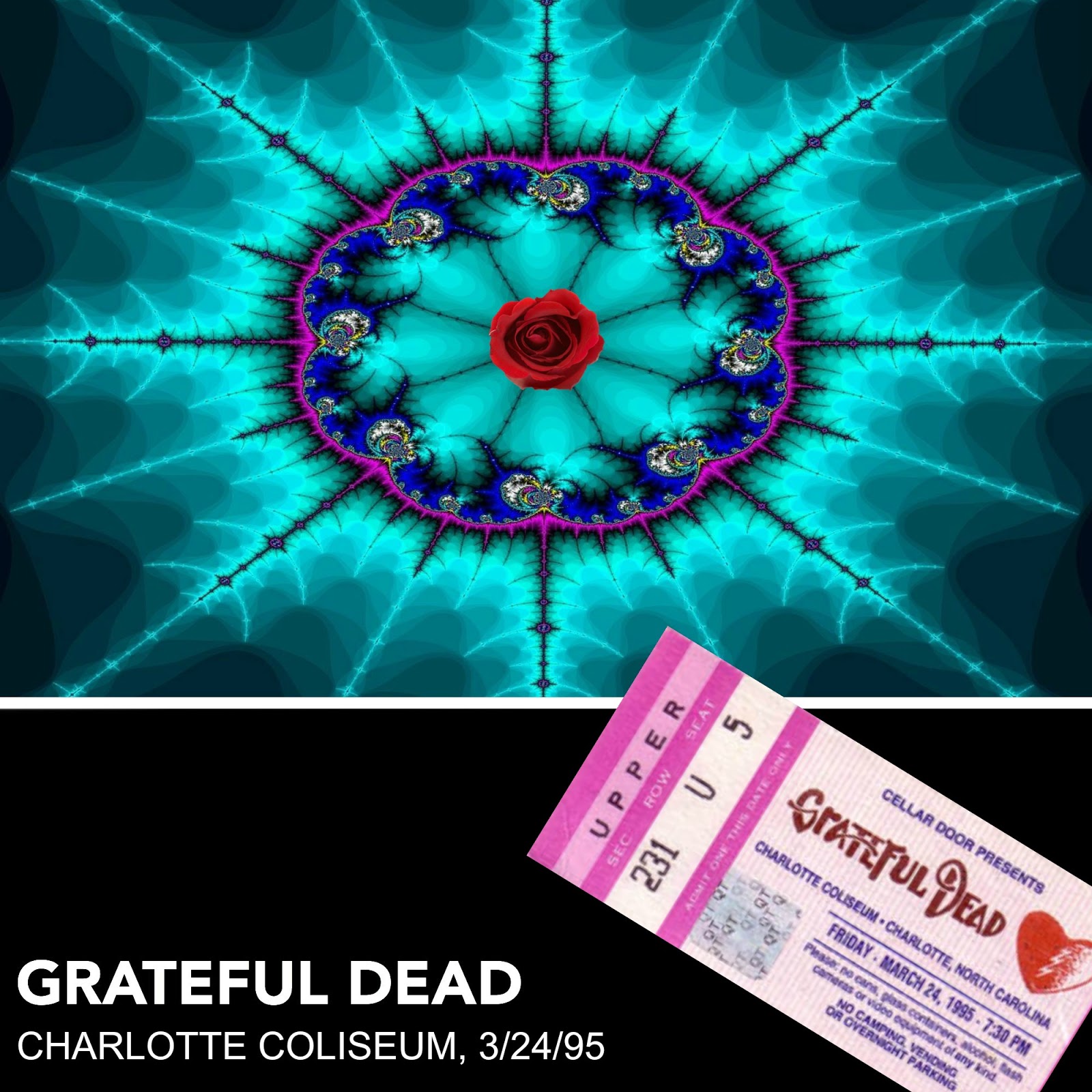 John S Custom Grateful Dead Al Cover Art Grateful Dead 3 22 95 Charlotte Coliseum Nc 1995 03