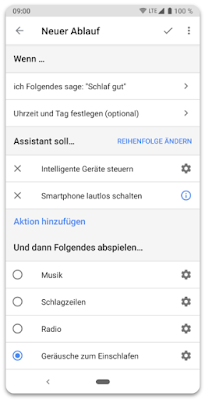 Screenshot eines Assistant Ablaufs