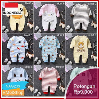 NAG239 Bayi Baju Kodok Jumper Panjang Imut Murah Bmgshop