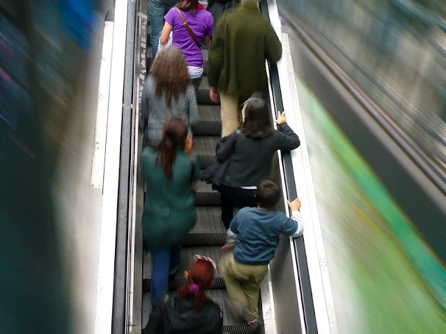 Foto saliendo del subte