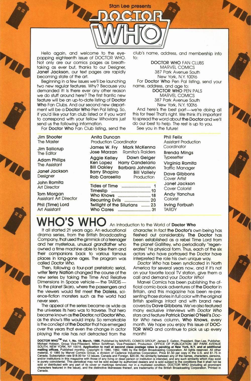 Read online Doctor Who (1984) comic -  Issue #18 - 2