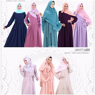 Koleksi Gamis Muslimah syar'i Terbaru Ukhti U 03, U 04