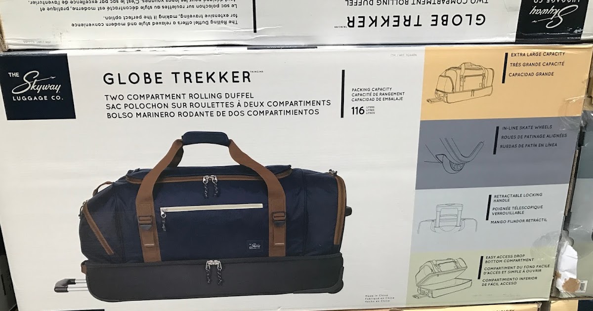 Skyway Globe Trekker Two Compartment Rolling Duffel Costco Weekender