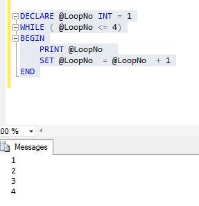 While Loop in SQl Server - Dot Net Office