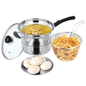 Deep Fryer Multifungsi - 3 in 1-Stainless steel - multifungsi Deep Fryer Multifungsi - 3 in 1-Stainless steel - multifungsi