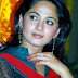 Actress Anushka Shetty Cool Face Photos In Green Dress