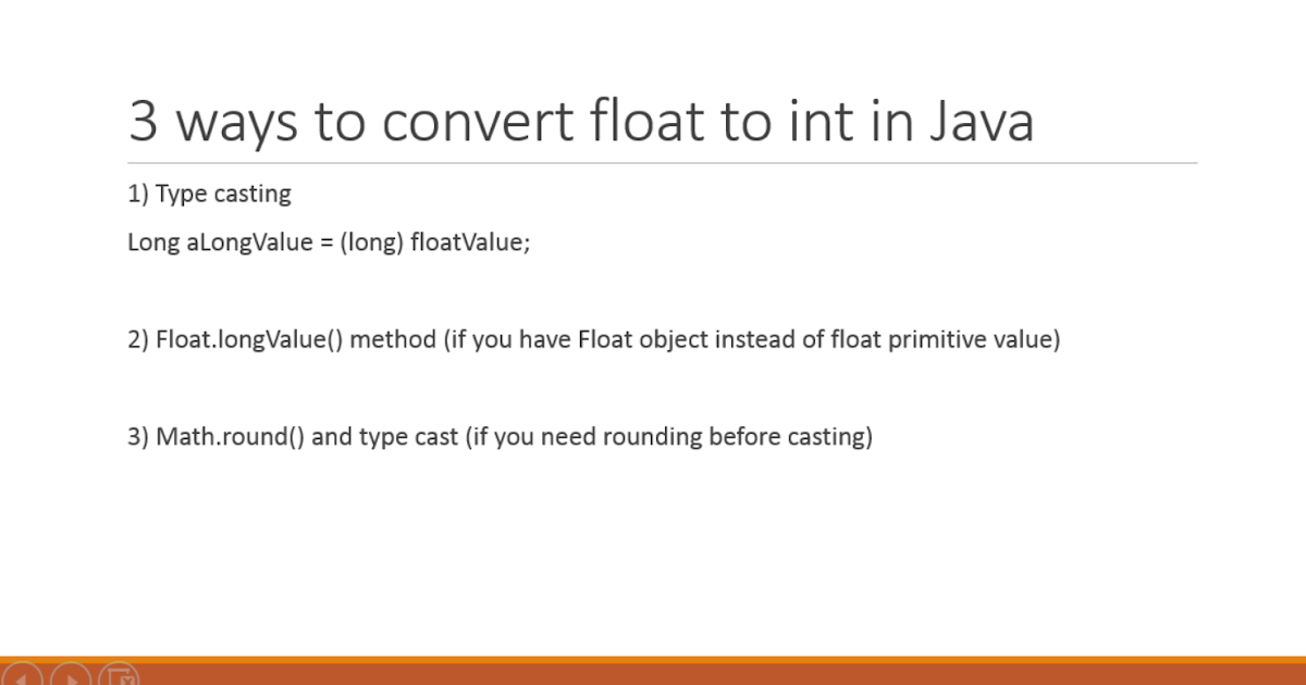 Java67: How to convert float to int in Java? Examples Java67: How To Convert Float To Int In Java? Examples