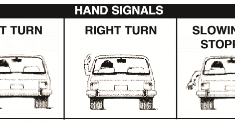 hand signals california driving test