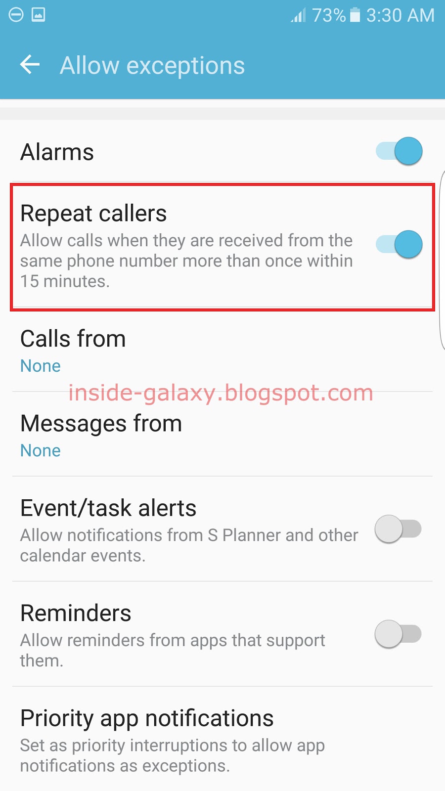 Inside Galaxy Samsung Galaxy S7 Edge How to Use Do Not Disturb Mode