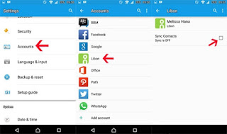Disable the synchronization options Disable the synchronization options