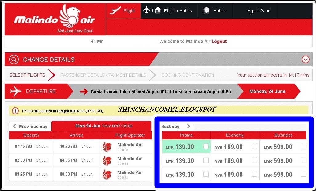 Shin Chan Comel: Tips dan Cara Beli Tiket Malindo Air Online
