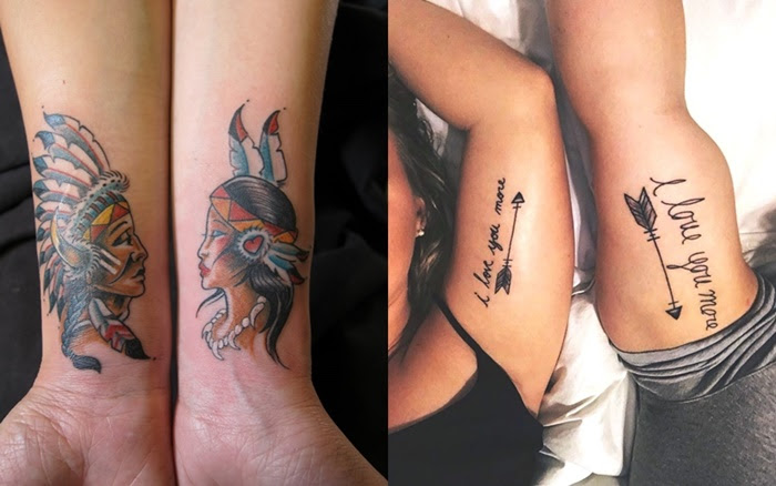 Tribal Tattoo für Paare 12 stilvolle Arm Tattoo Designs für Paare