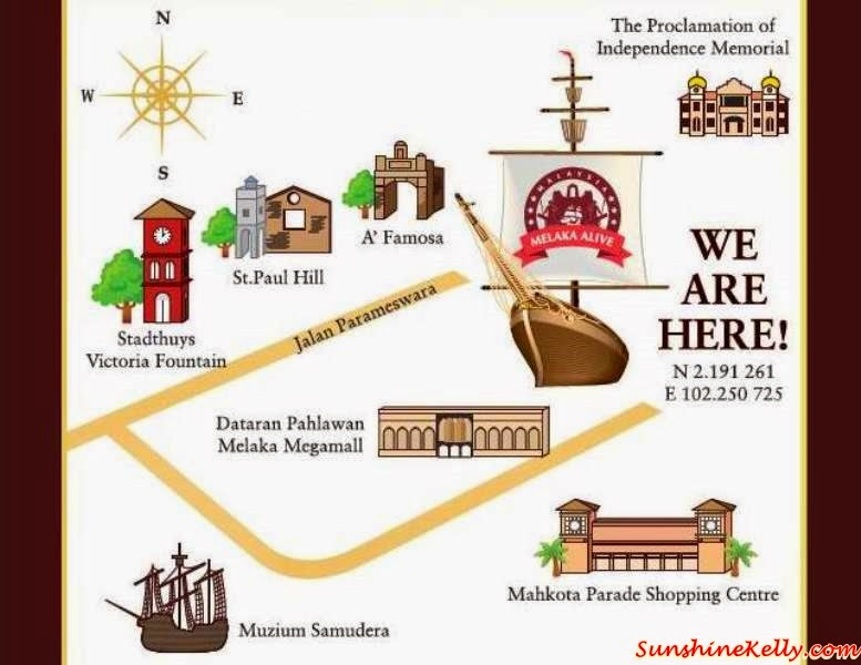 Melaka Alive, 5D Experience, Malacca, Alive Theatre, Cultural Show, Melaka Alive Location Map