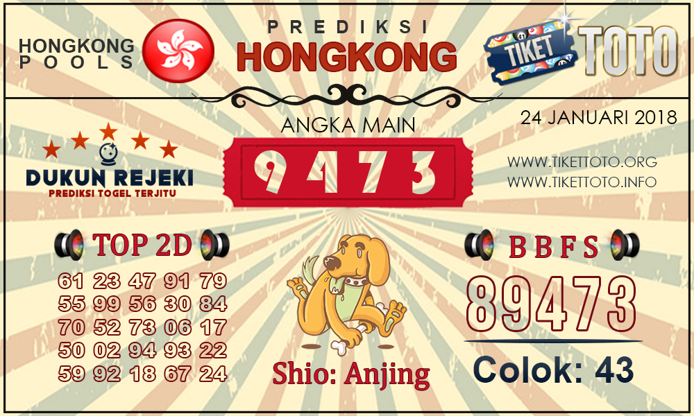 Prediksi Togel HONGKONG TIKETTOTO 24 JANUARI 2019