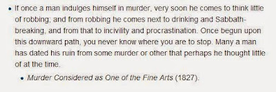 Murder 
considered as one of the fine arts
