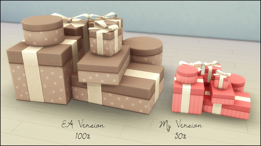 Sims 4 CC's The Best Resized Gift Stack in 15 Recolors by Martine