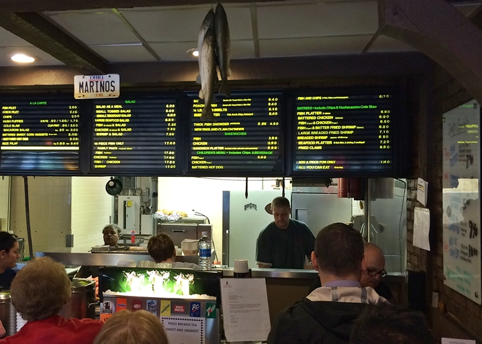 The 614ortyNiner Thrills for the Gills Marino's Seafood Fish and Chips