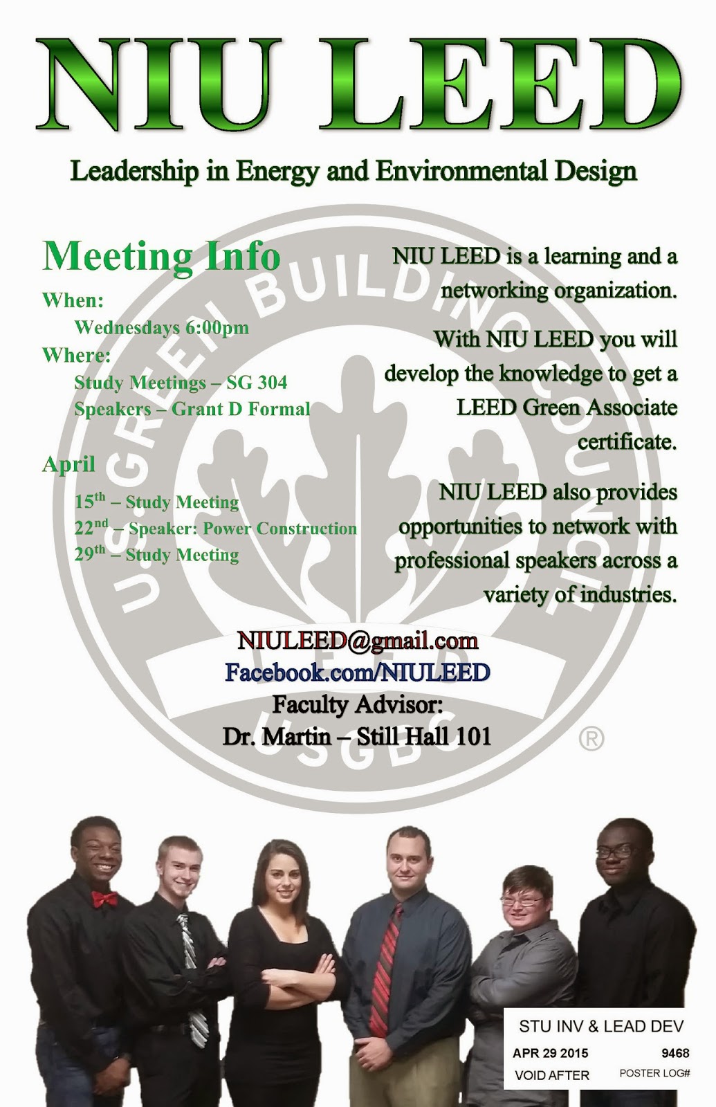 Environmental Studies Student News NIU LEED Meetings