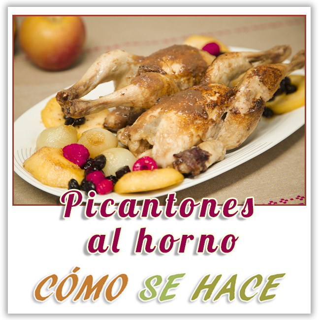  Pollos picantones al horno 