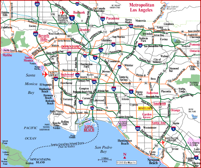 Map Of Los Angeles USA Map Of Los Angeles USA