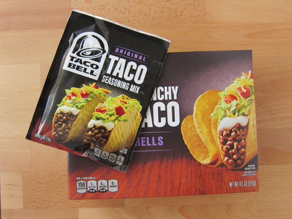 Review Taco Bell Taco Seasoning and Crunchy Taco Shells