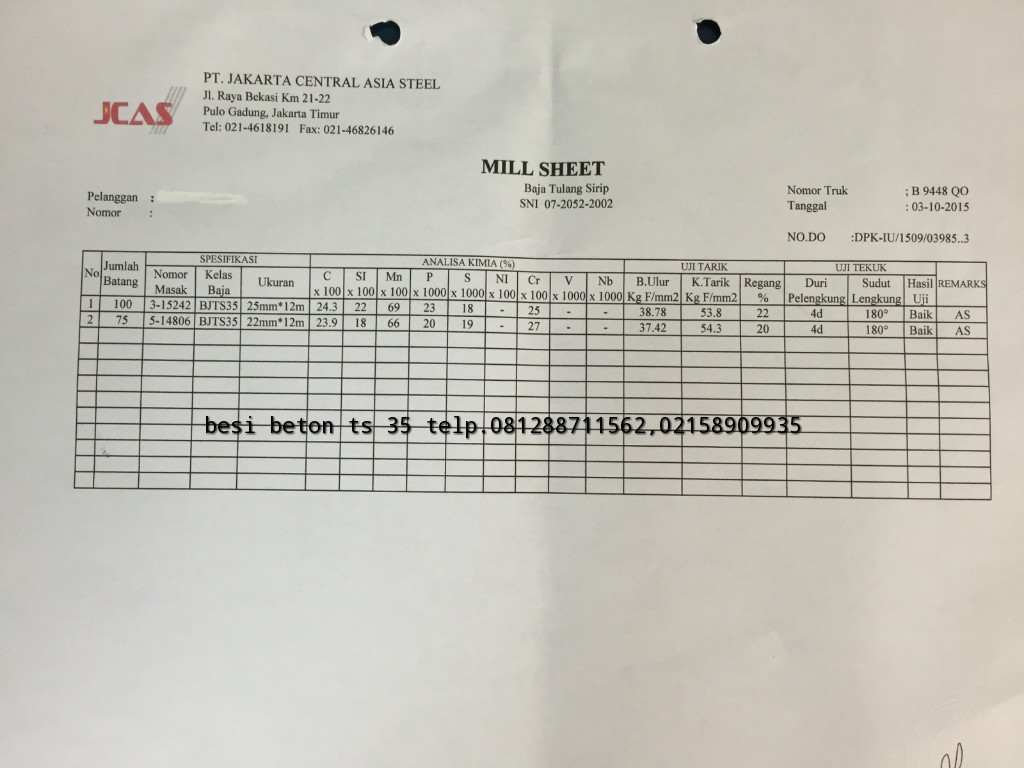 tips memilih besi beton telp.081288711562 ANEKA BAJA