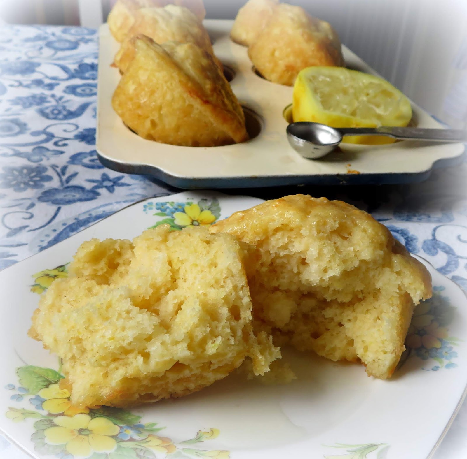 Lemon Yogurt Muffins small batch Zonya Foco Food Recipes